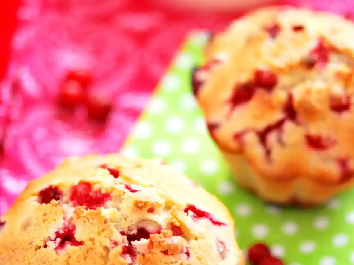 Muffins aux airelles rouges