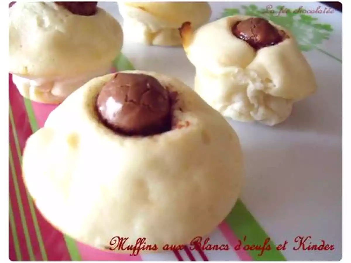 Muffins aux Blancs d'Oeufs et Kinder