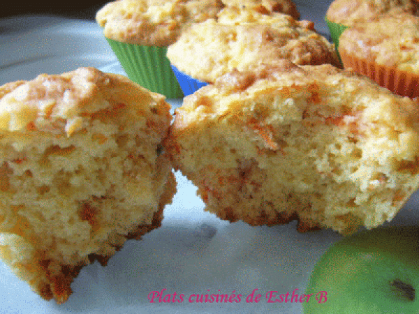 Muffins aux carottes et à l'ananas