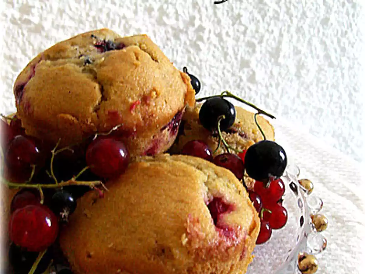 Muffins aux cassis et aux groseilles