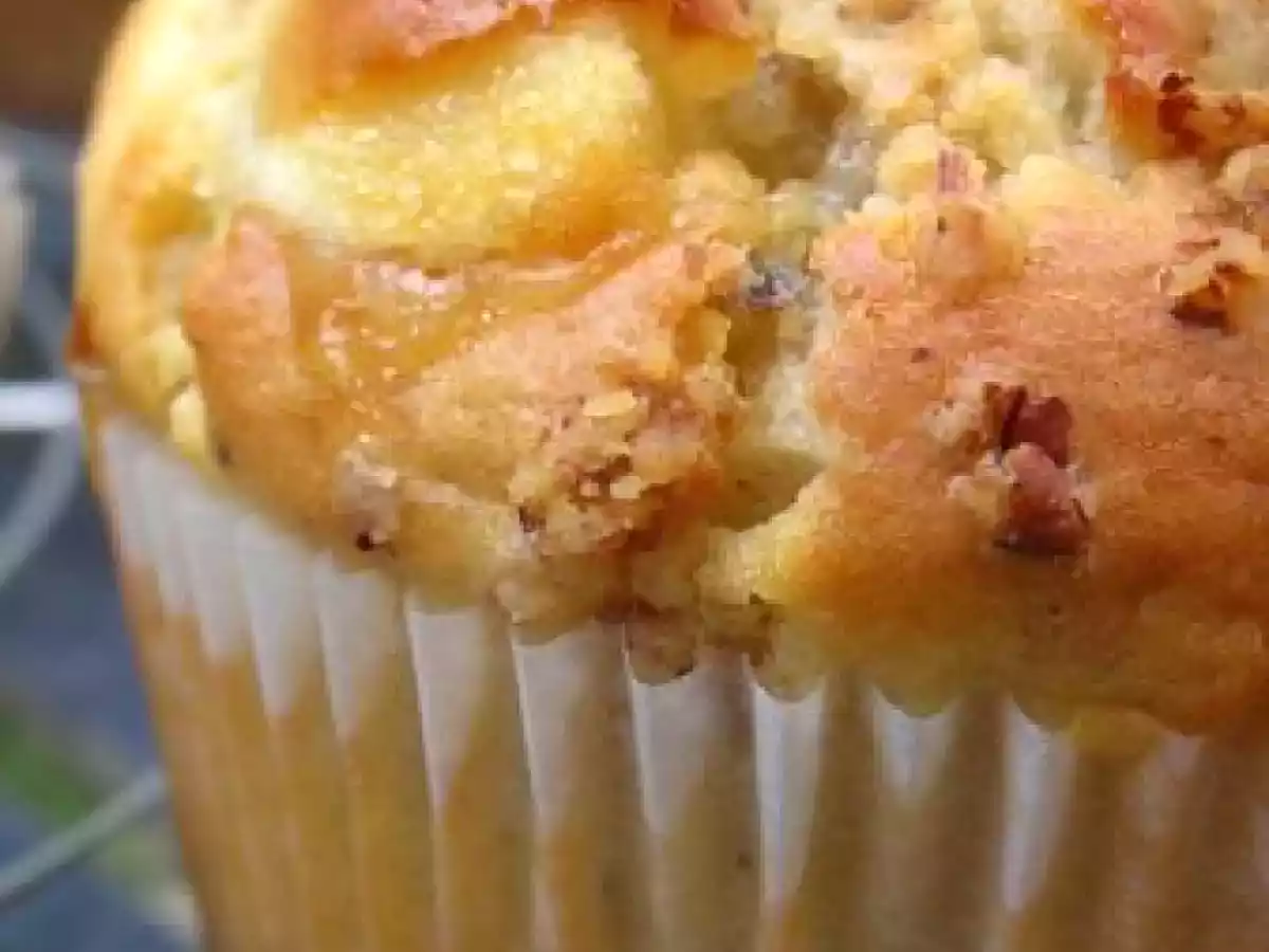 Muffins aux Chocolat Blanc, Noix de Pécan et Sirop d'Erable