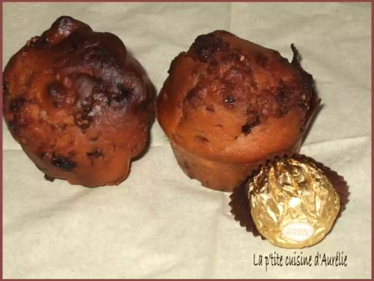 Muffins aux Ferrero Rocher