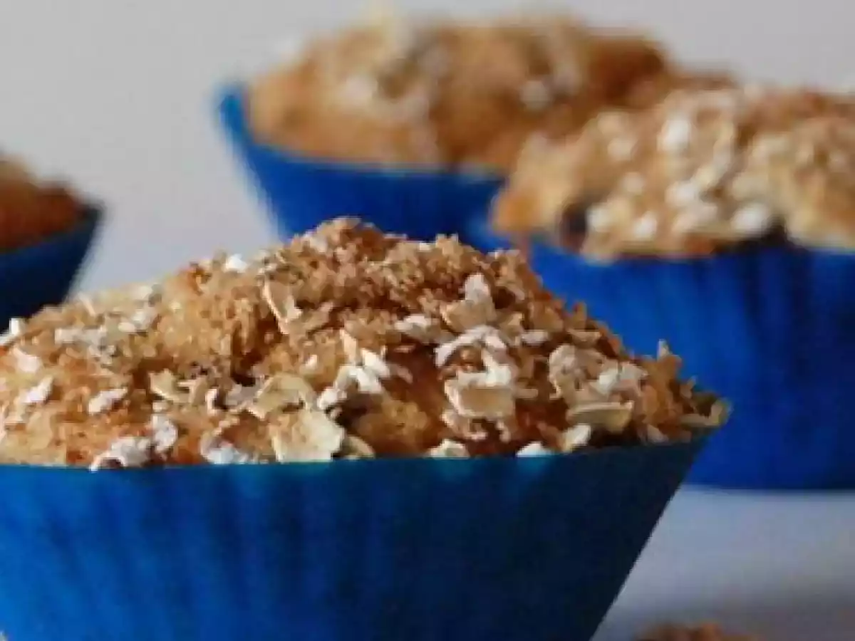 Muffins aux flocons d'avoine, au citron et aux bleuets, sans gluten - photo 2