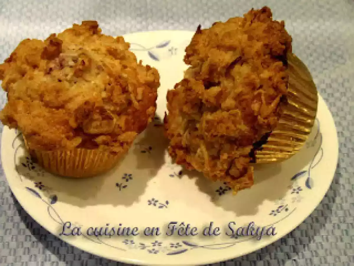 Muffins aux Framboises, banane avec garniture à la Noix de Coco