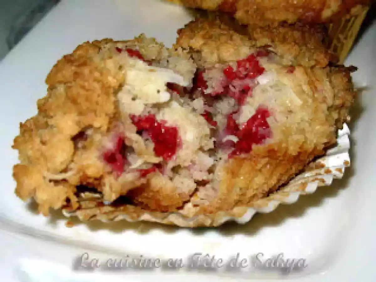 Muffins aux Framboises, banane avec garniture à la Noix de Coco - photo 3