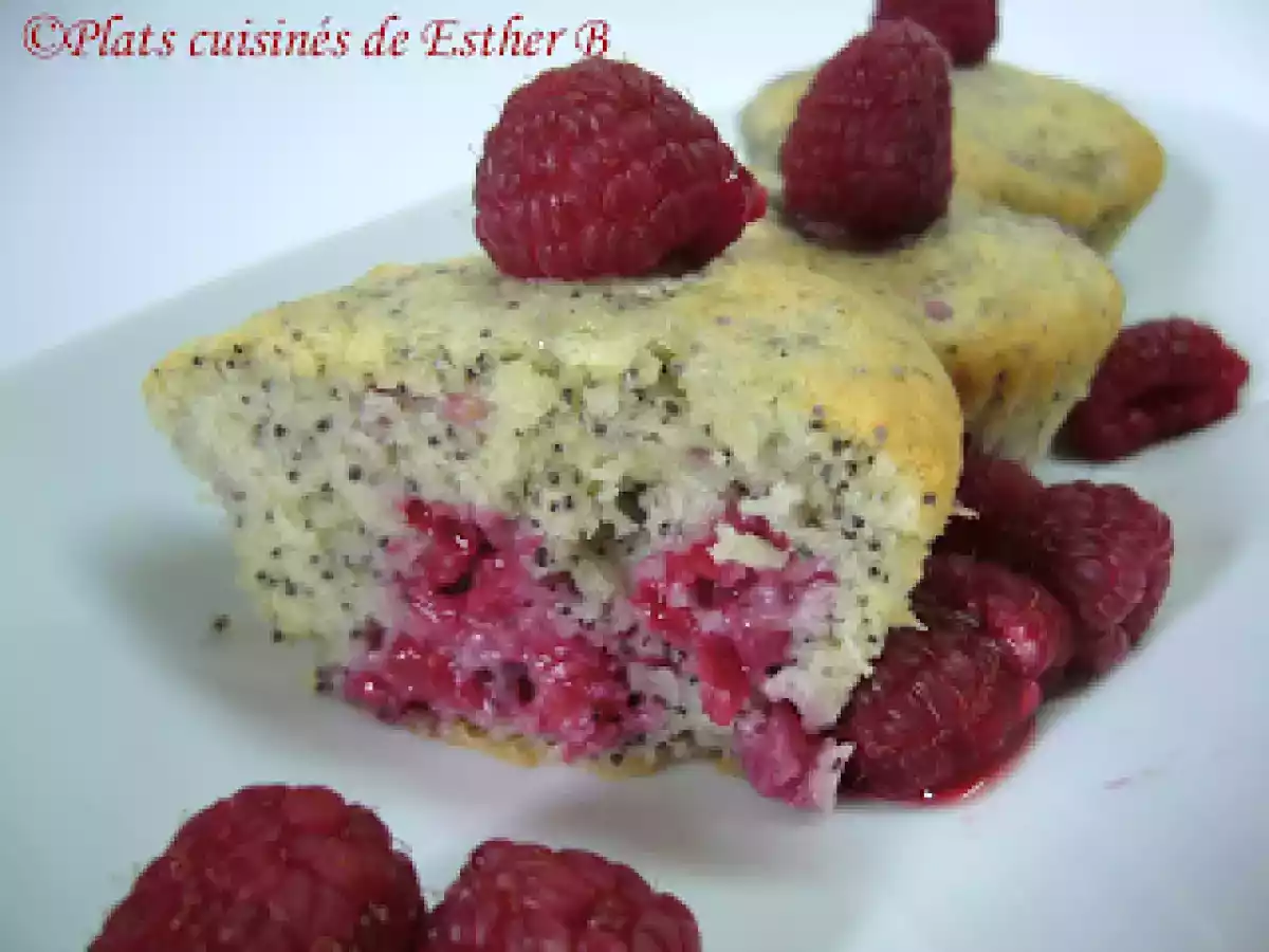 Muffins aux framboises et graines de pavot - photo 2