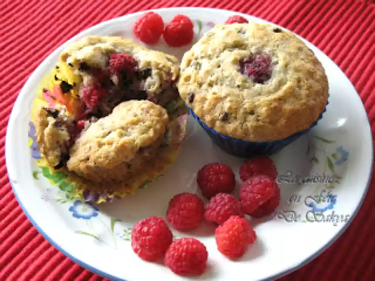 Muffins aux framboises, orange et chocolat chips - photo 2