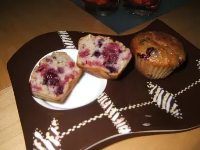 Muffins aux fruits rouges et flocons d'avoine