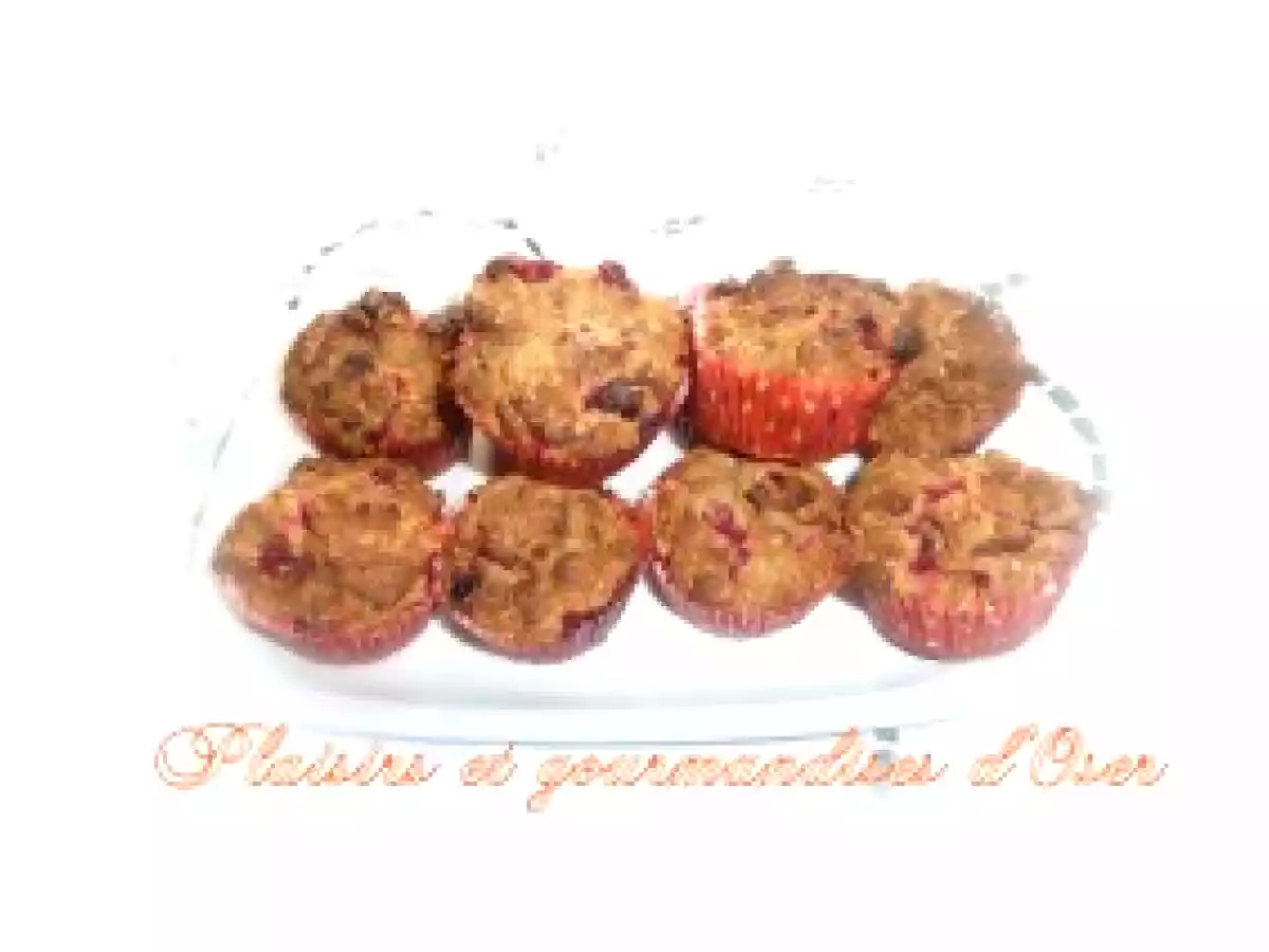 Muffins aux groseilles à la farine de chataignes et maïs
