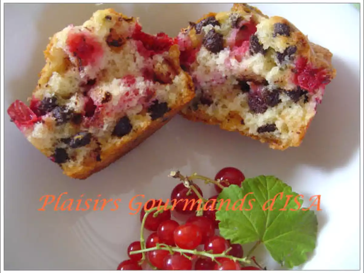 Muffins aux Groseilles et pépites de chocolat