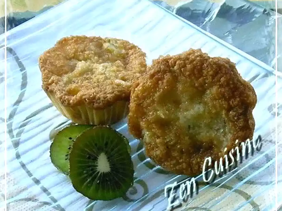 Muffins aux kiwis et chocolat blanc