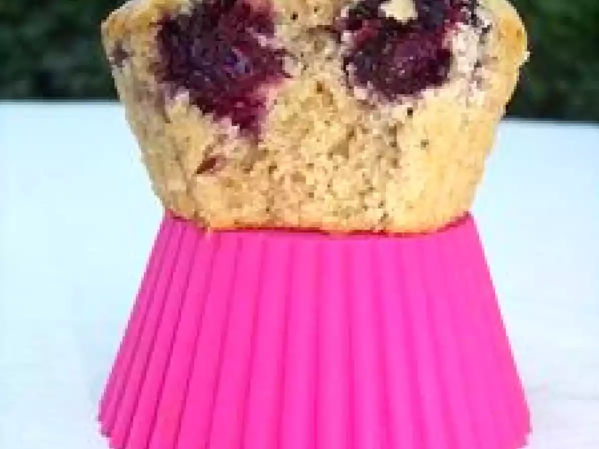 Muffins aux mûres, Matcha et chocolat blanc