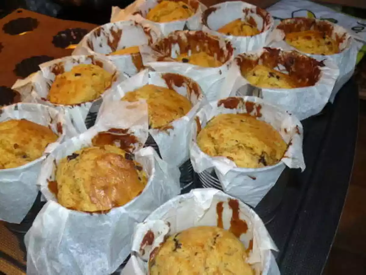 Muffins aux pépites de chocolat et à la courge