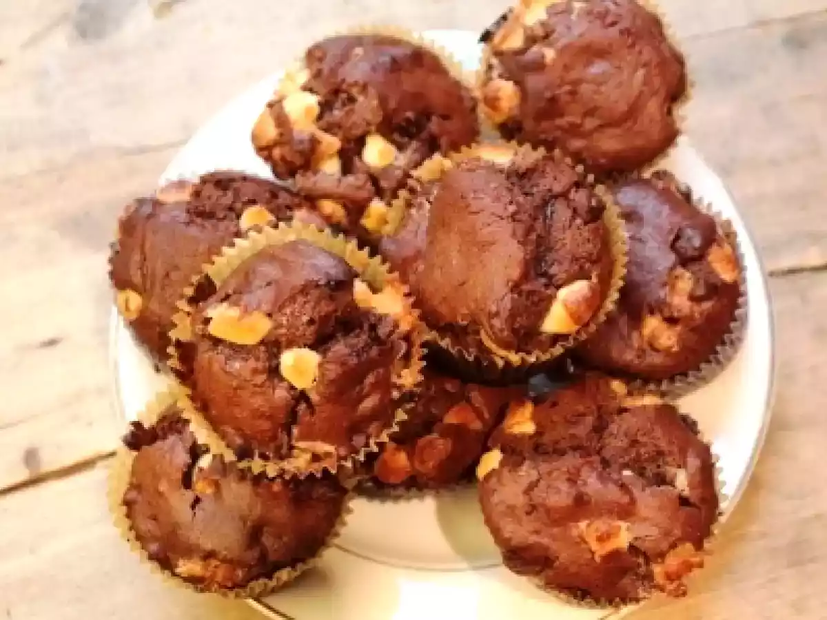 Muffins aux pépites de chocolat noir et blanc - photo 2