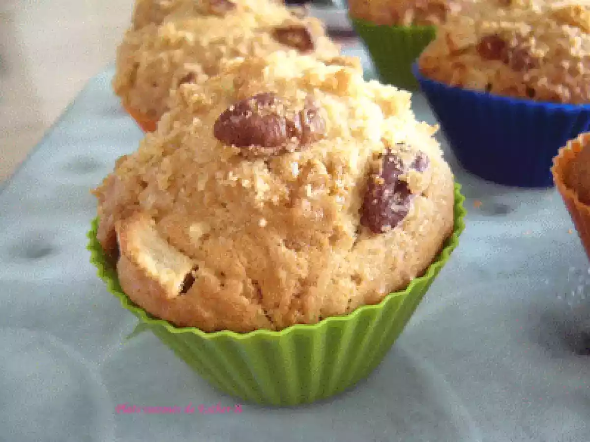Muffins aux pommes et garniture croustillante