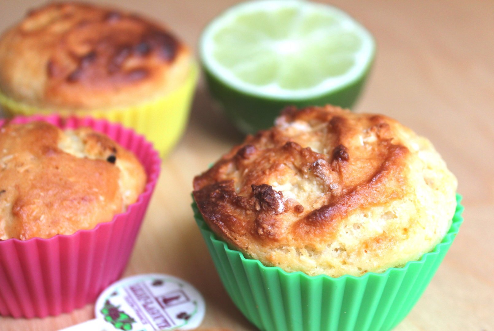 Muffins banane, noix de coco et citron vert Recette Ptitchef