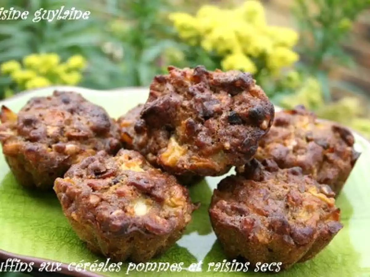 Muffins bio aux céréales, pommes et raisins secs vraiment délicieux ! - photo 2