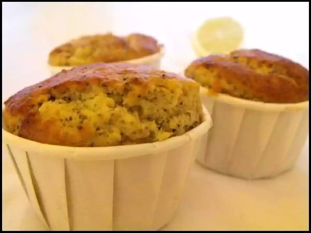 Muffins citron pavot & poire