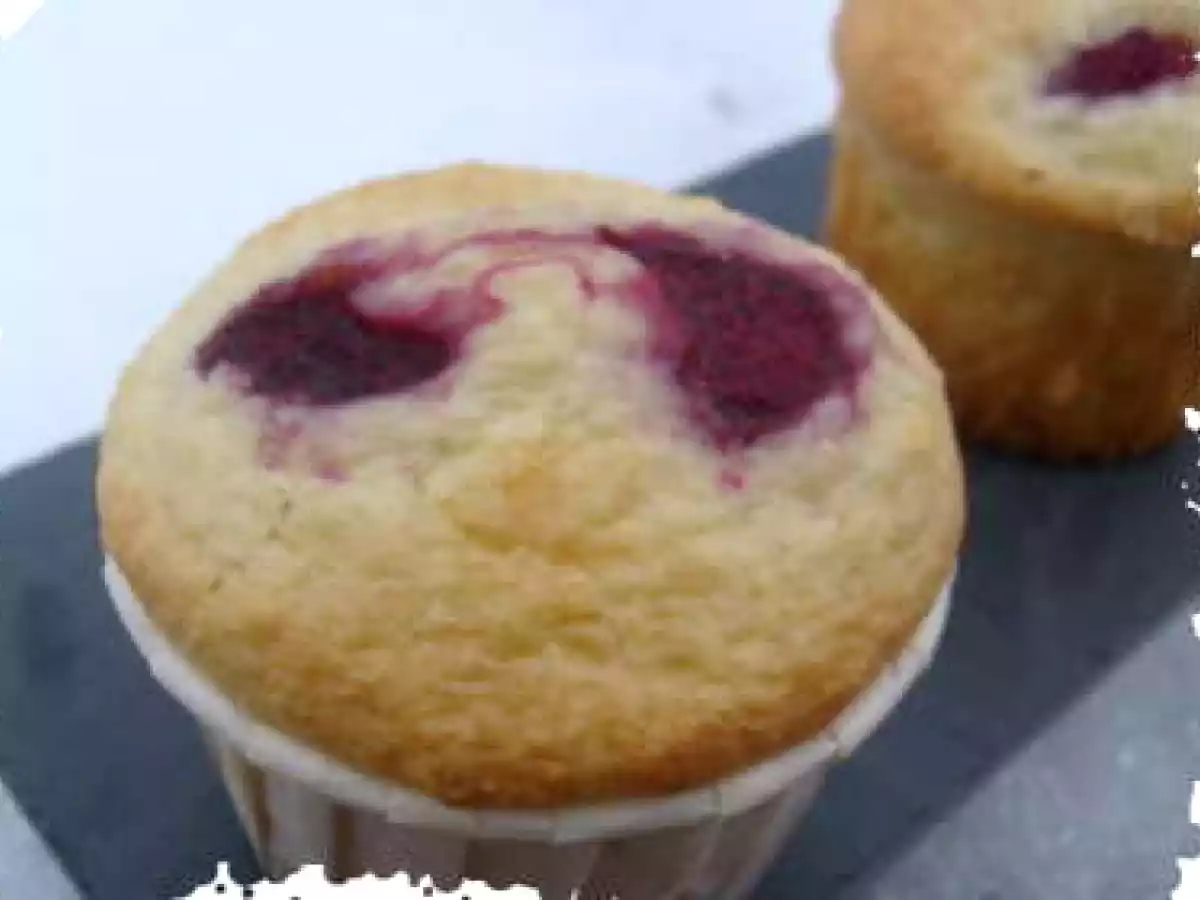 Muffins citron vert, coco & framboises