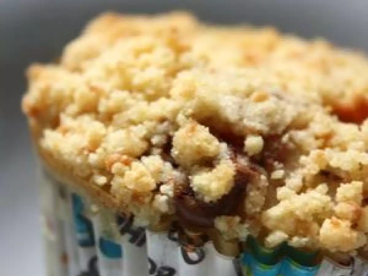 Muffins-crumble à la poire et au chocolat