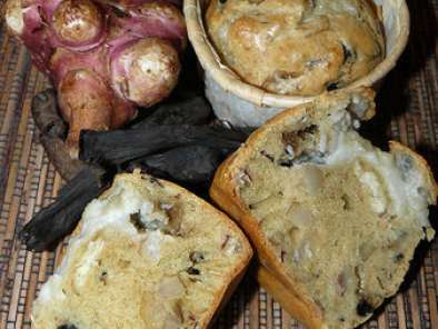 Muffins d'Automne Trompettes de Mort, Châtaignes et coeur de Topinambours