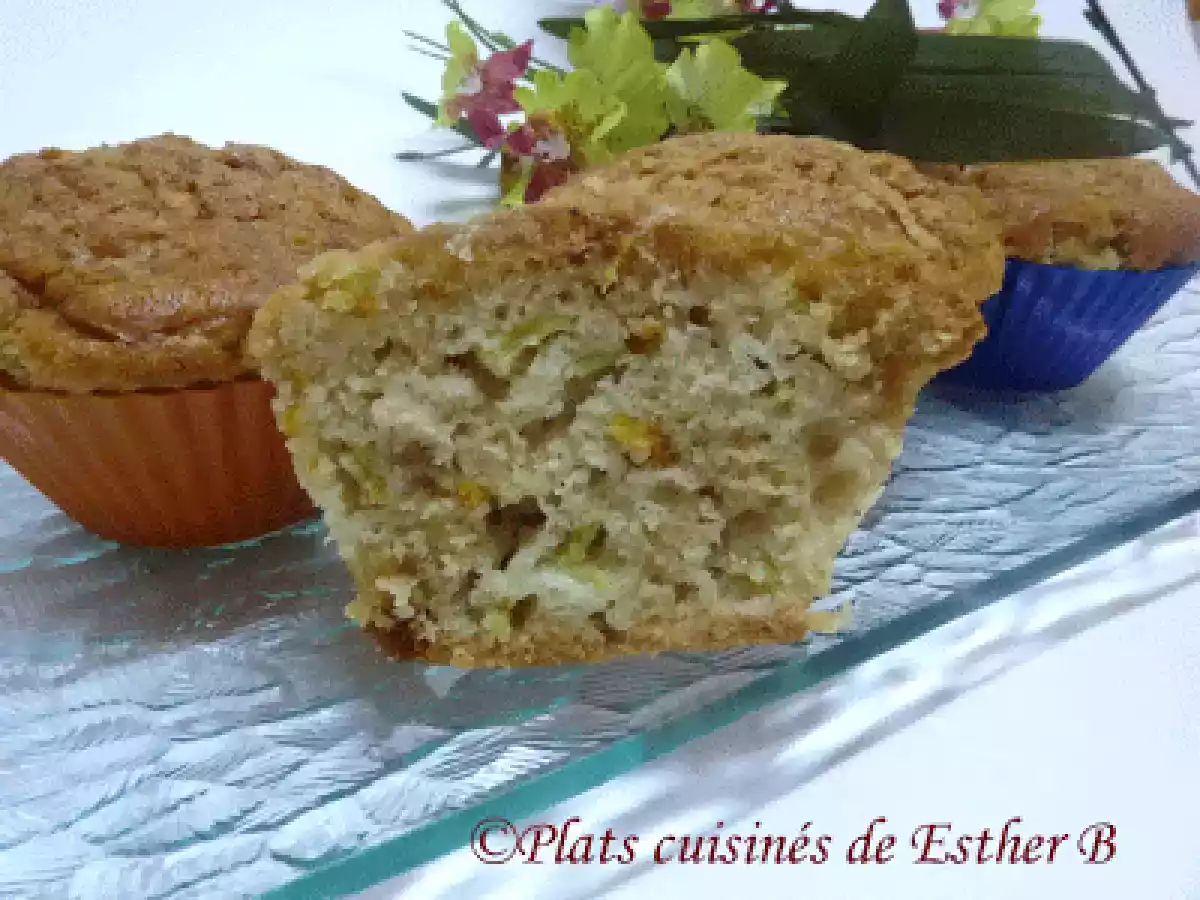 Muffins délicieux à la rhubarbe