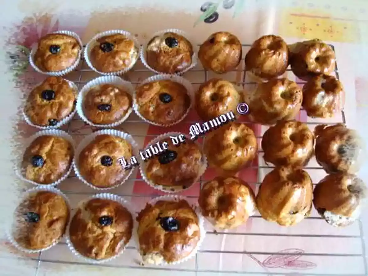 Muffins et mini kouglopf au Boursin salade noix, noisettes et cranberries - photo 2