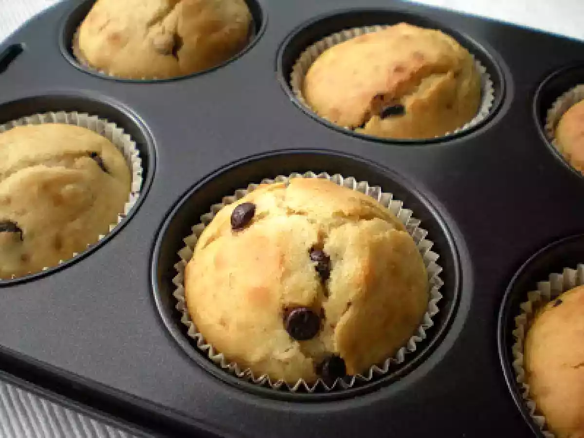 Muffins flocons d'avoine et pépites de chocolat