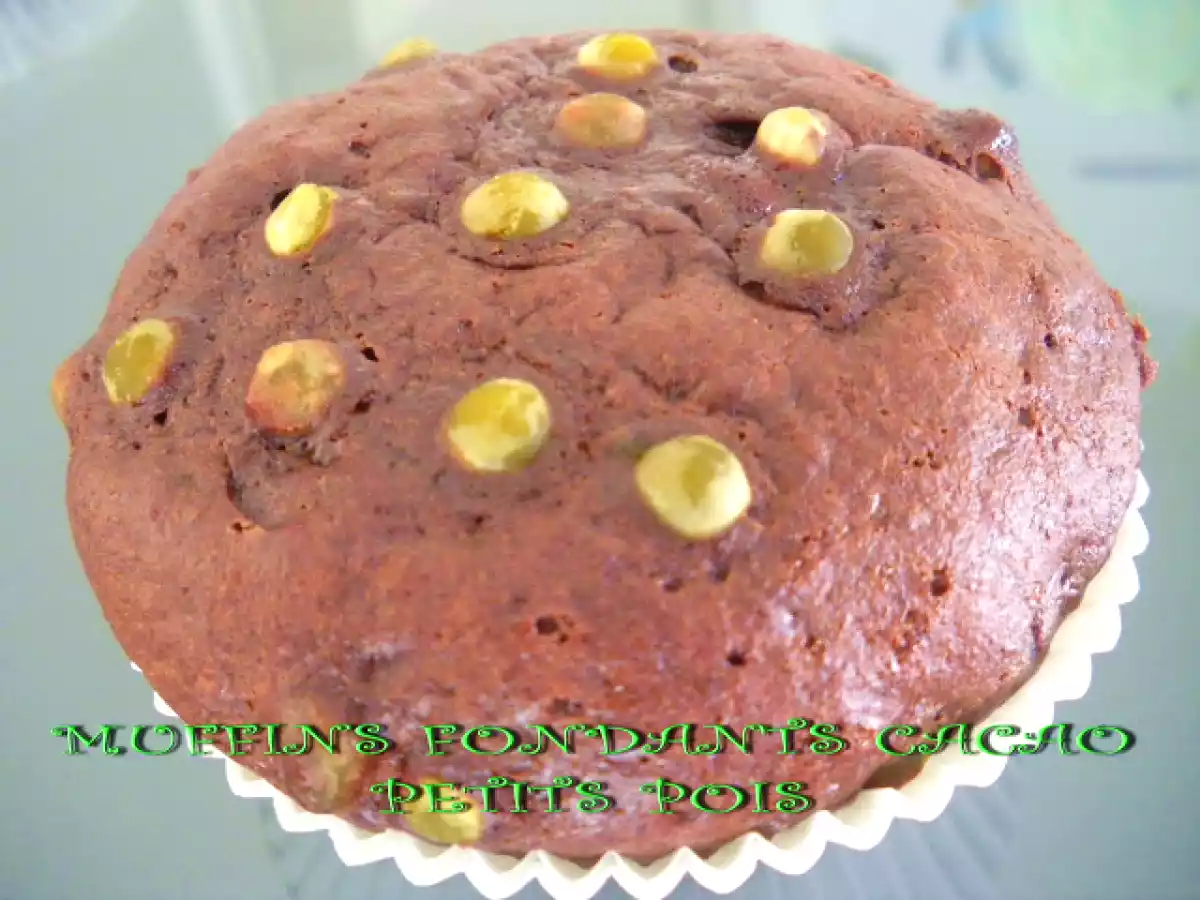 Muffins fondants chocolat petits-pois