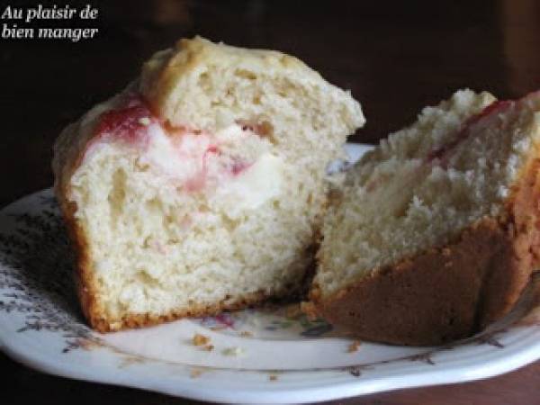 Muffins fromage à la crème et fraises