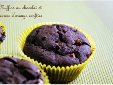 Muffins gourmands au chocolat et écorces d'orange confites