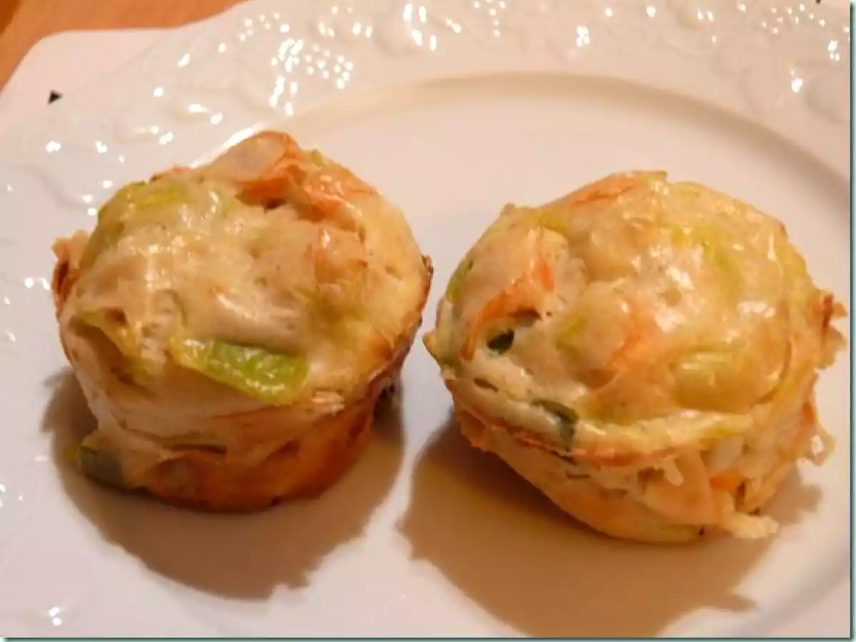 Muffins légers poireau-surimi