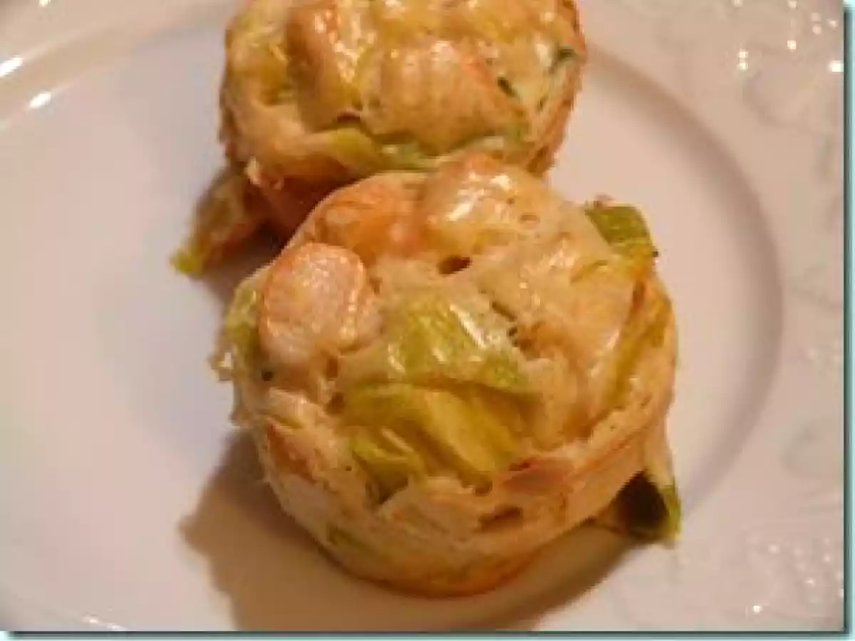 Muffins légers poireau-surimi - photo 2