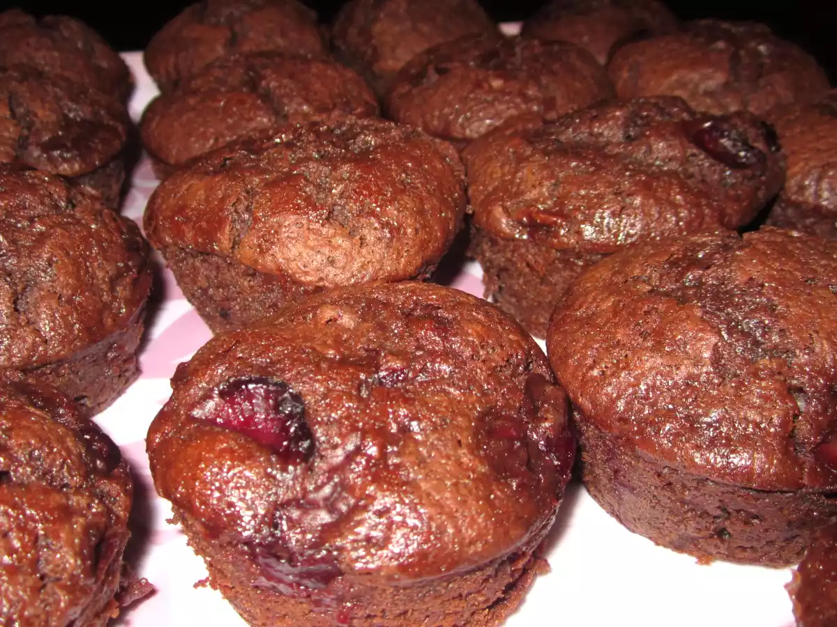 Muffins moelleux chocolat cerise