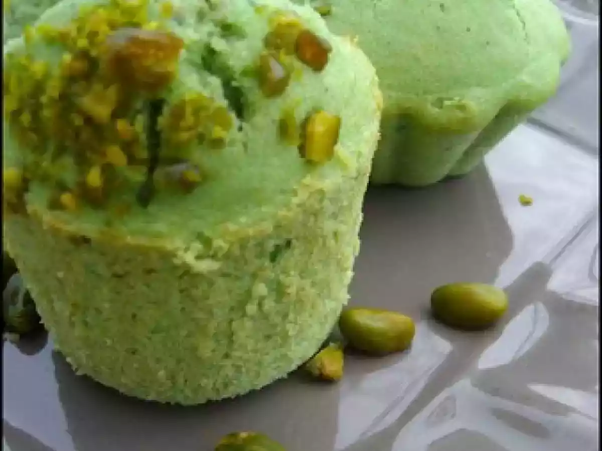 Muffins pistache coeur fondant chocolat