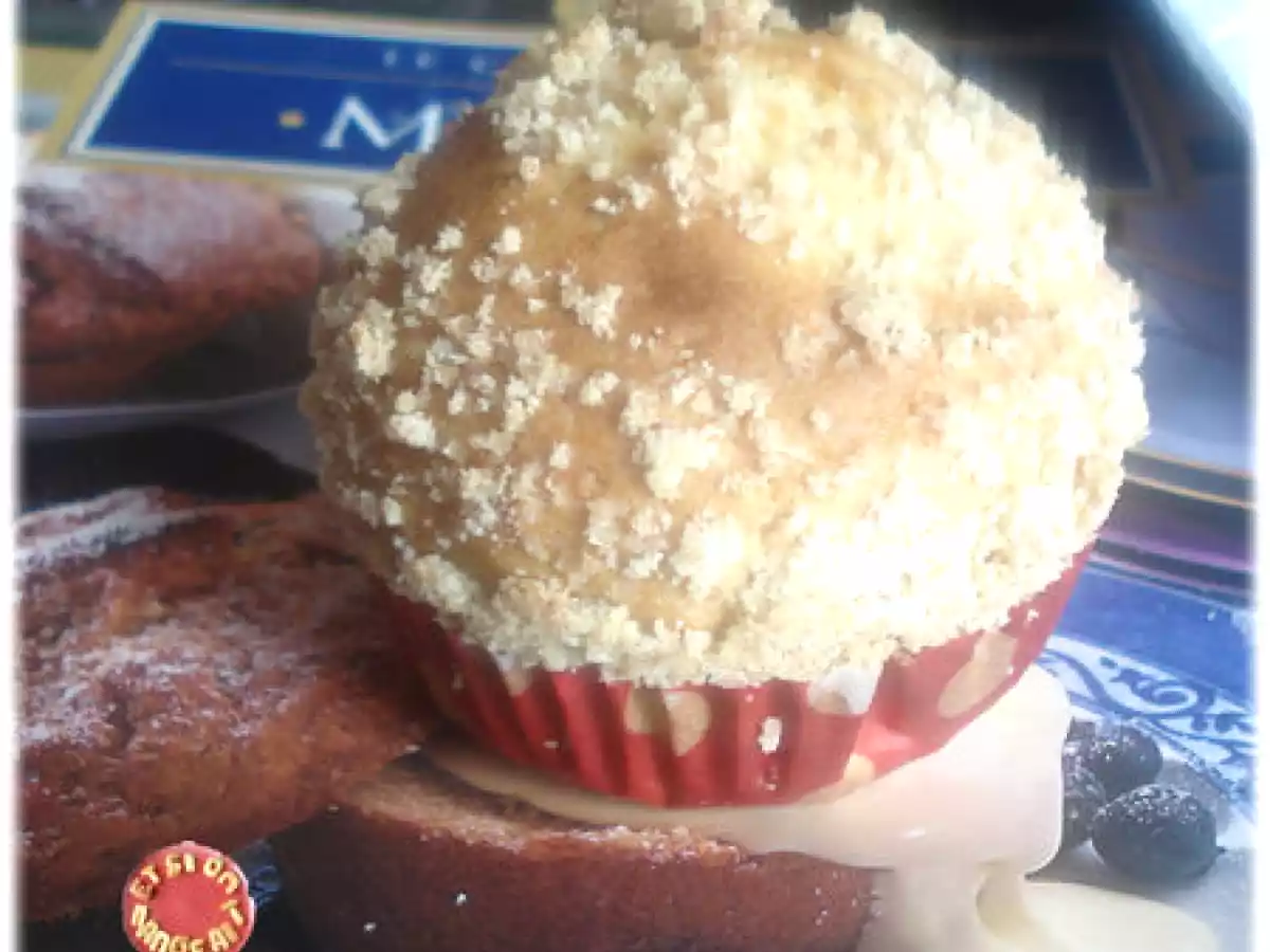 Muffins poire vanille et son streusel