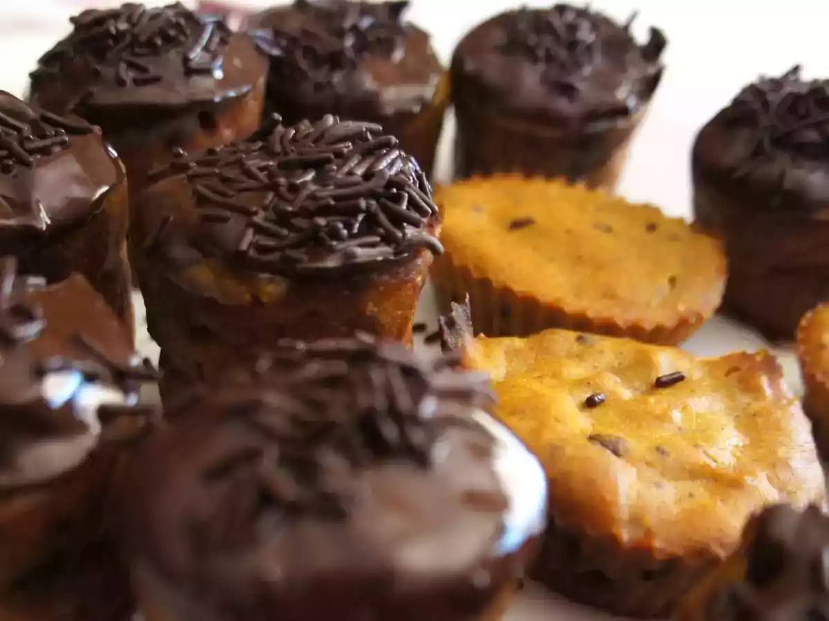 Muffins potimarron et chocolat noir