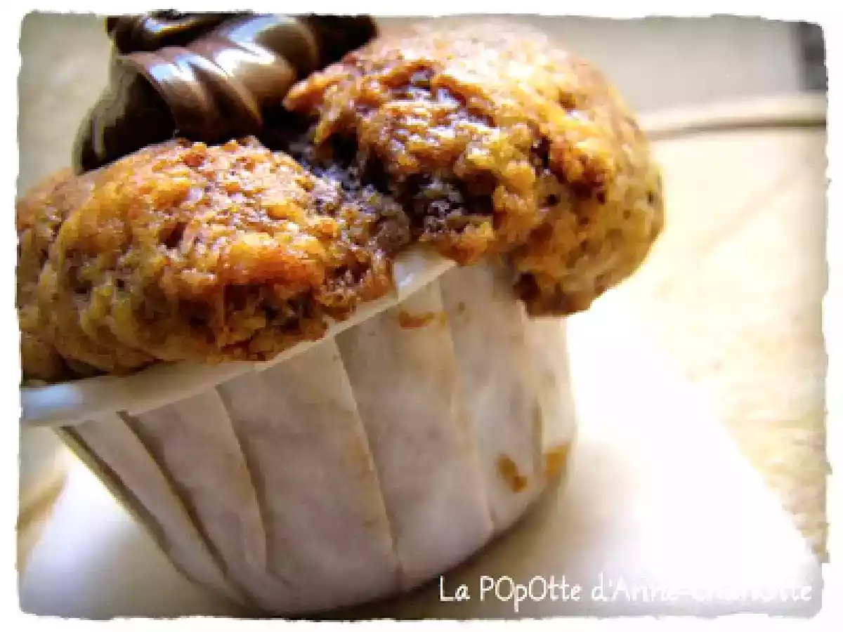 Muffins Tigrés, COeur Nutella