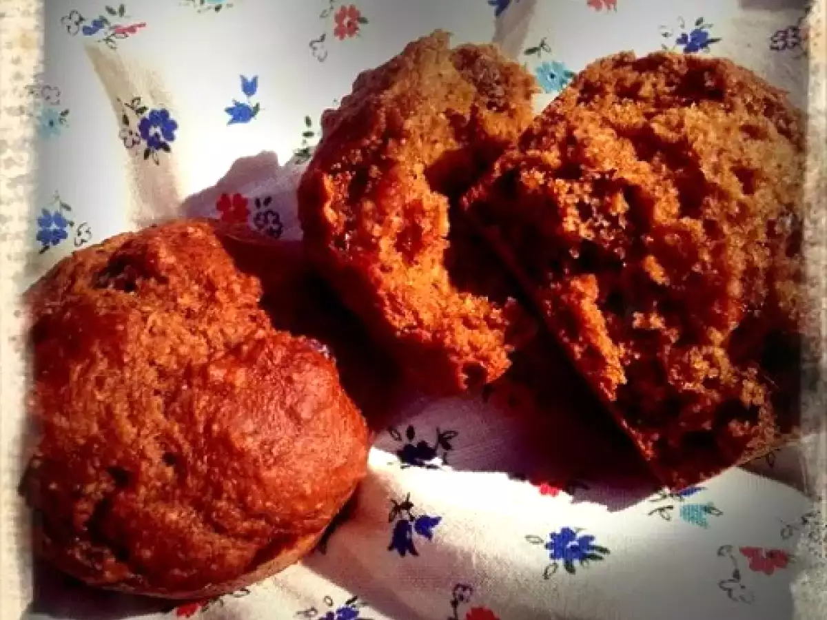 Muffins tout moelleux pomme-cranberry-mangue (et vegan )