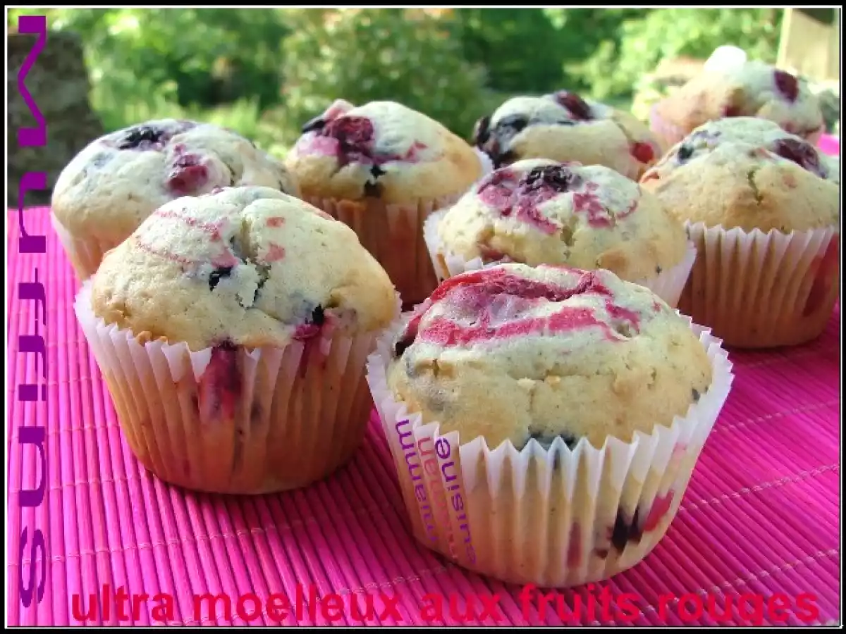Muffins ultra moelleux au mascarpone & fruits rouges