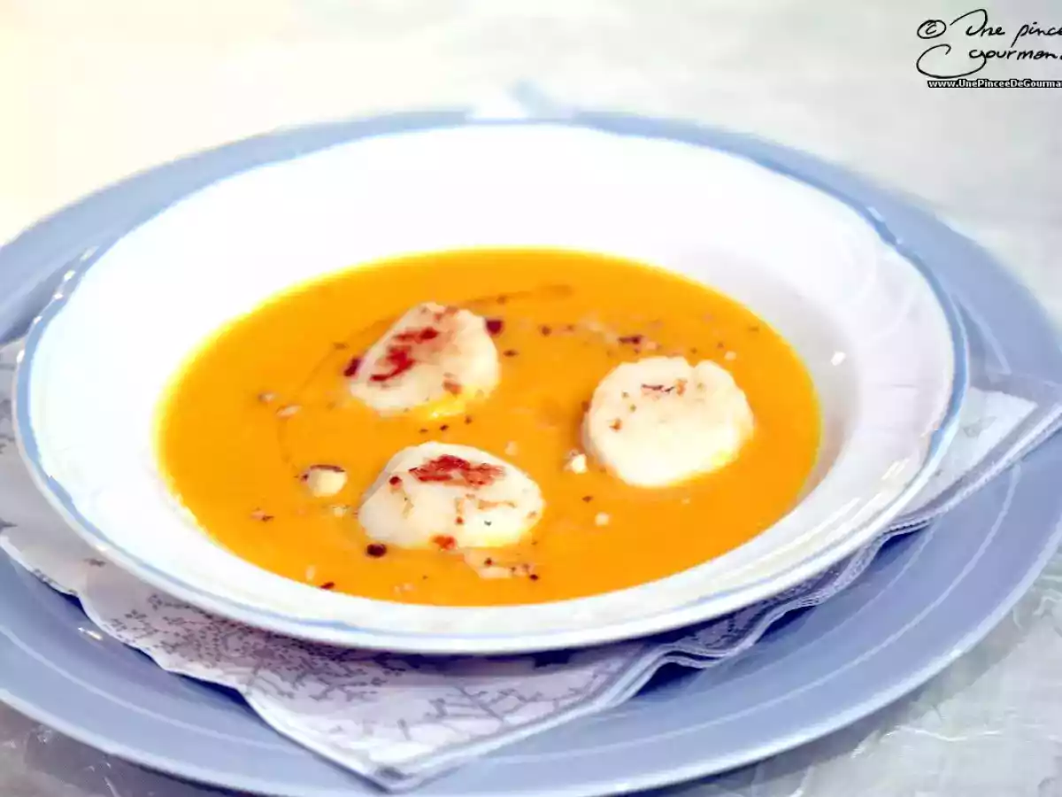 Nage de St Jacques au potimarron