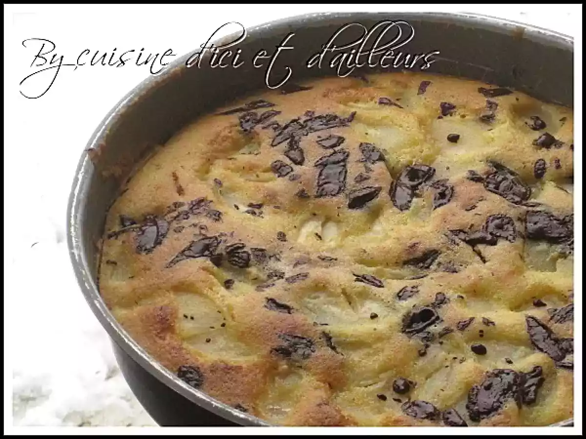 Namandier (gâteau aux amandes) poires & chocolat