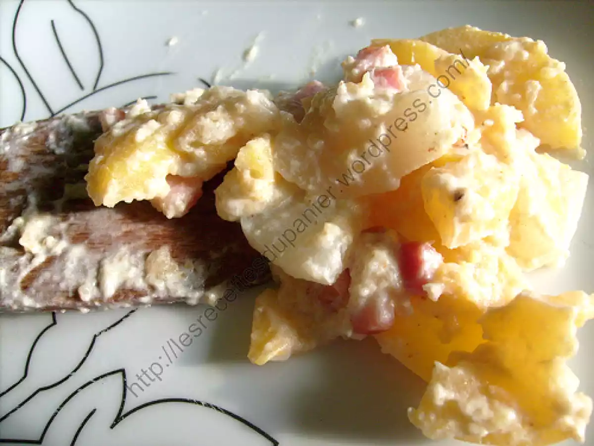 Navets à la crème et aux lardons