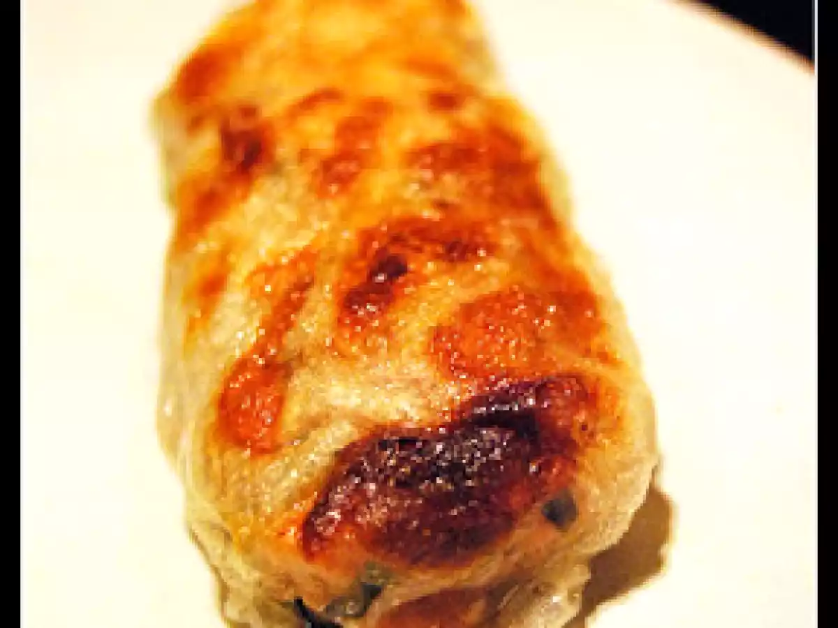 Nem d'andouillette à la moutarde et estragon