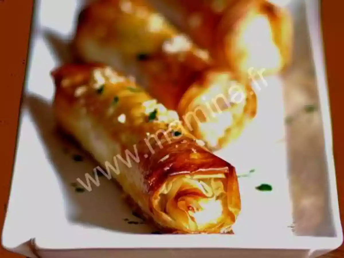 Nems ou cigares très croustillants, à la ricotta et aux pignons