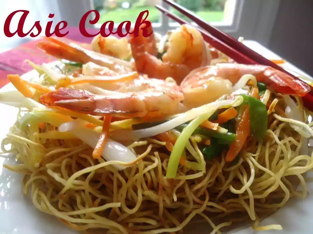 Nid de nouilles aux crevettes