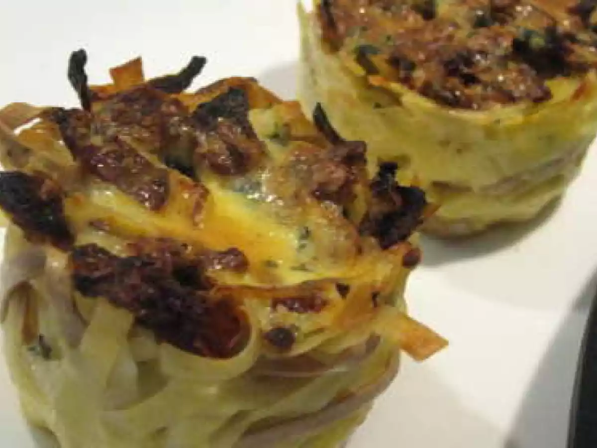 Nid de pâtes aux tomates séchées et parmesan - photo 2