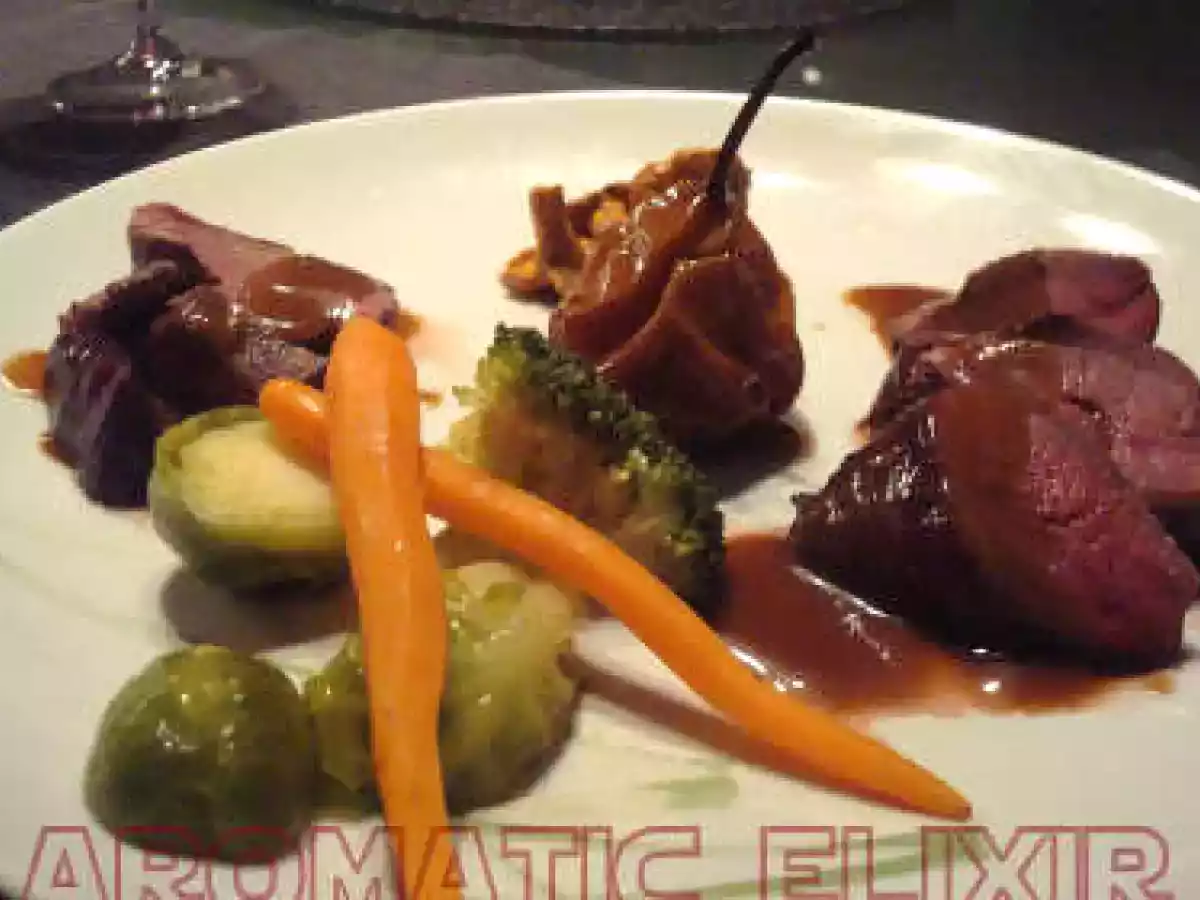 Noix de chevreuil sauce pain d'épices