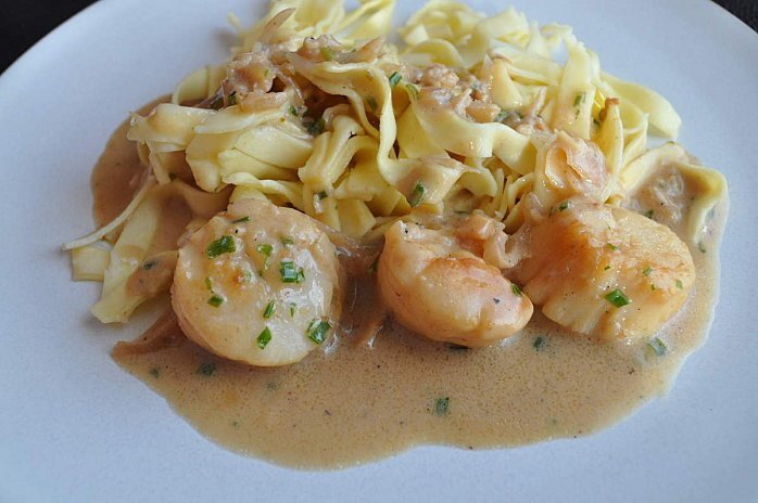 Recette de noix de saint jacques au vin jaune