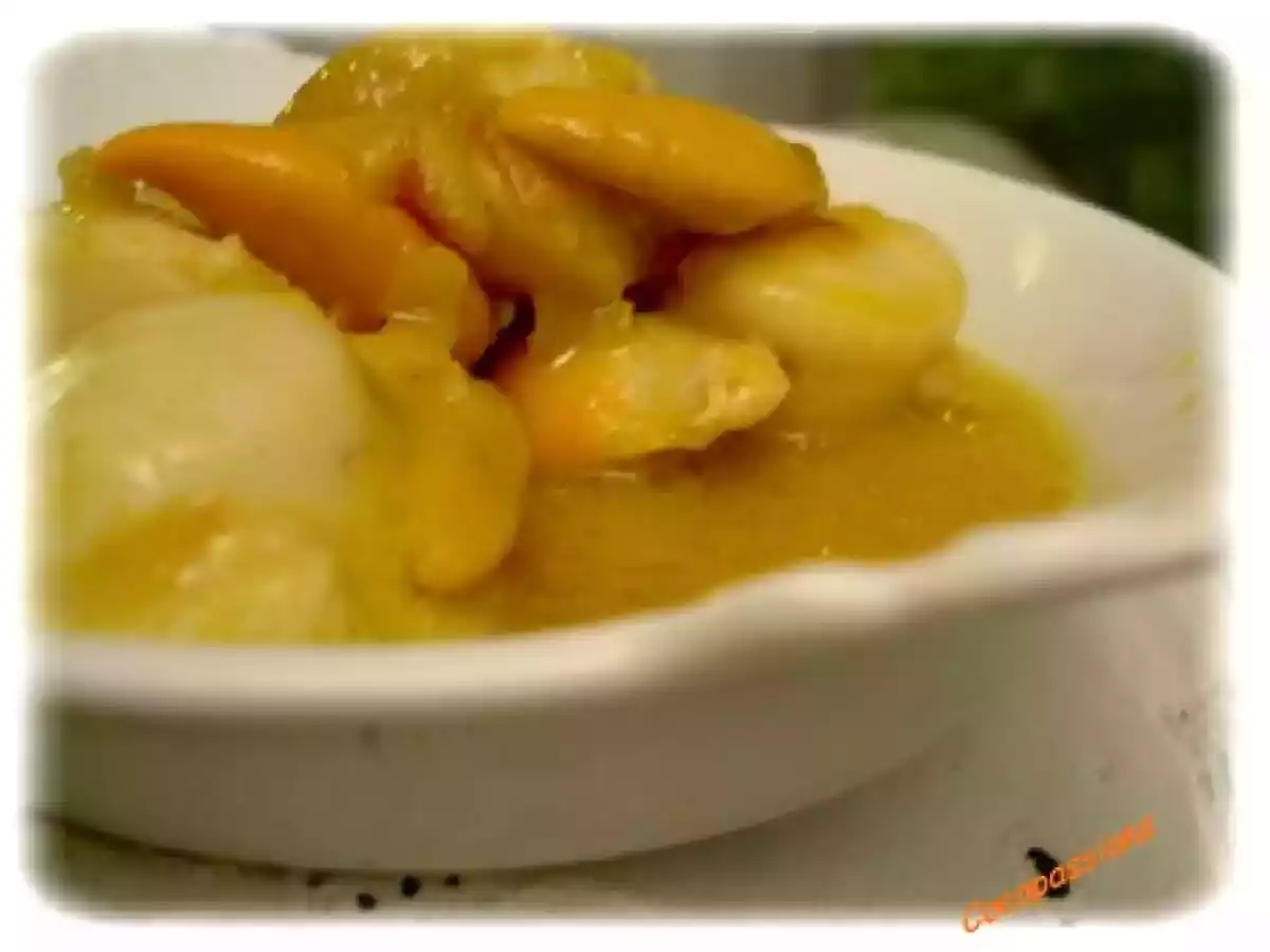 Noix de Saint Jacques au vinaigre de mangues